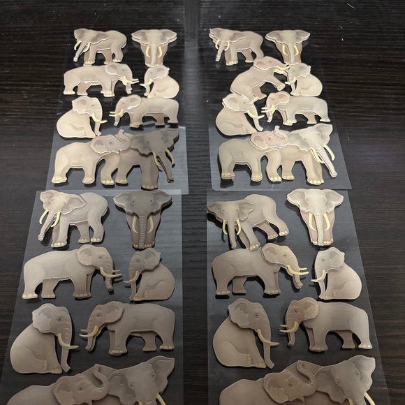 Elephant Stickers X 4 - Picture 1 of 2